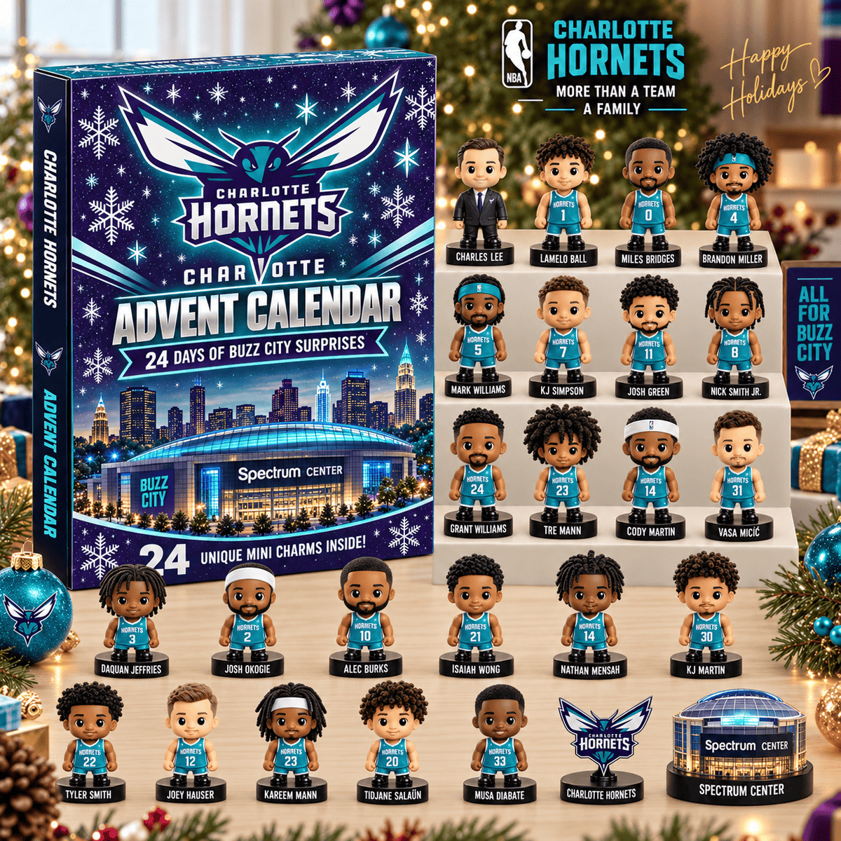 Charlotte Hornets NBA 24 Days Of Basketball Advent Calendar Blink Box