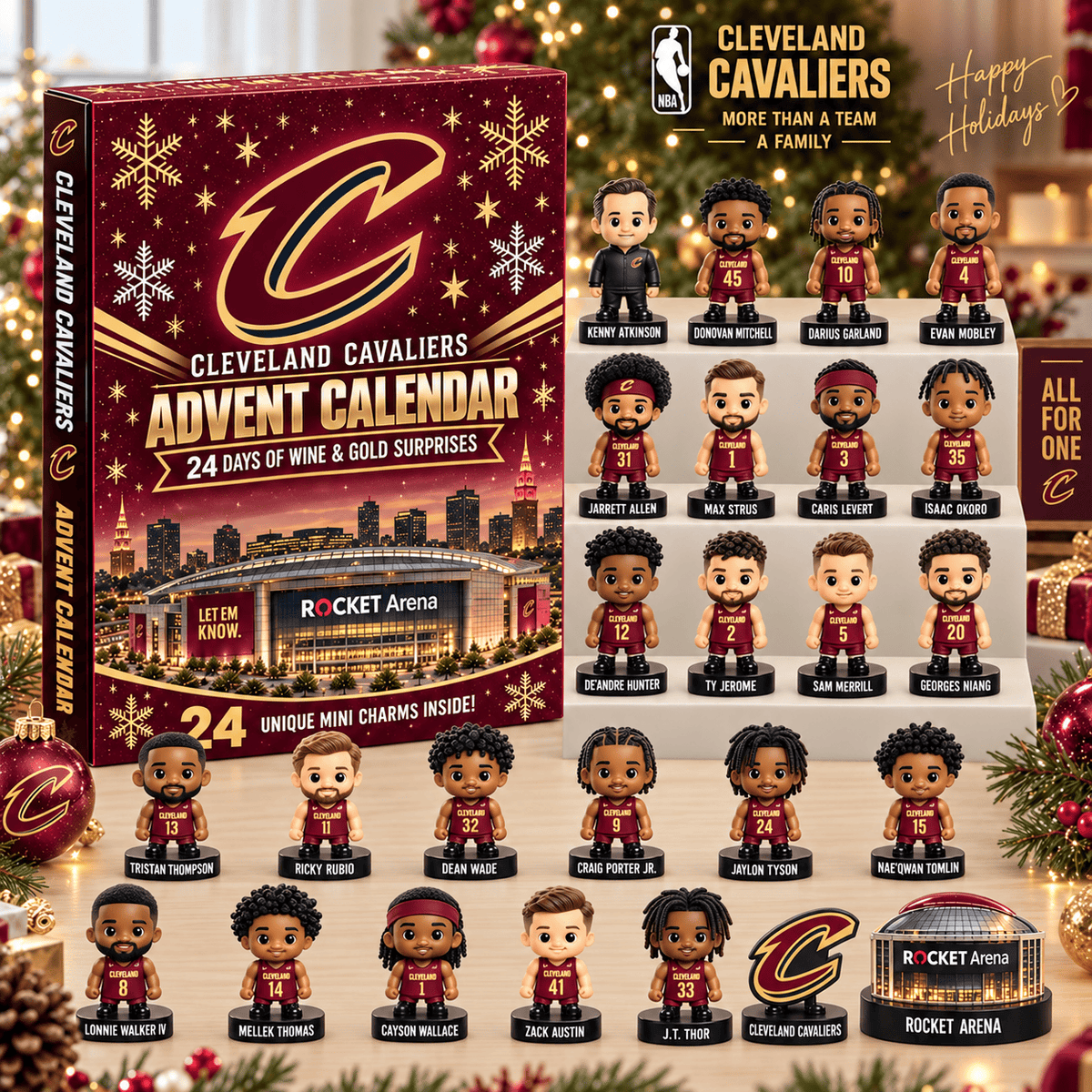 Cleveland Cavaliers NBA 24 Days Of Basketball Advent Calendar Blink Box