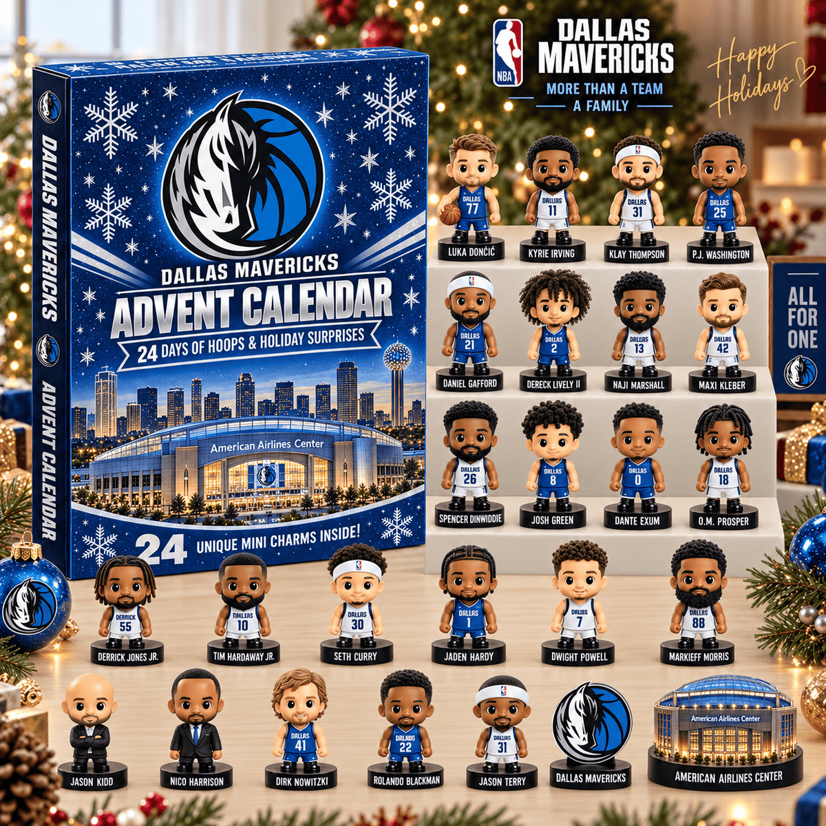 Dallas Mavericks NBA 24 Days Of Basketball Advent Calendar Blink Box