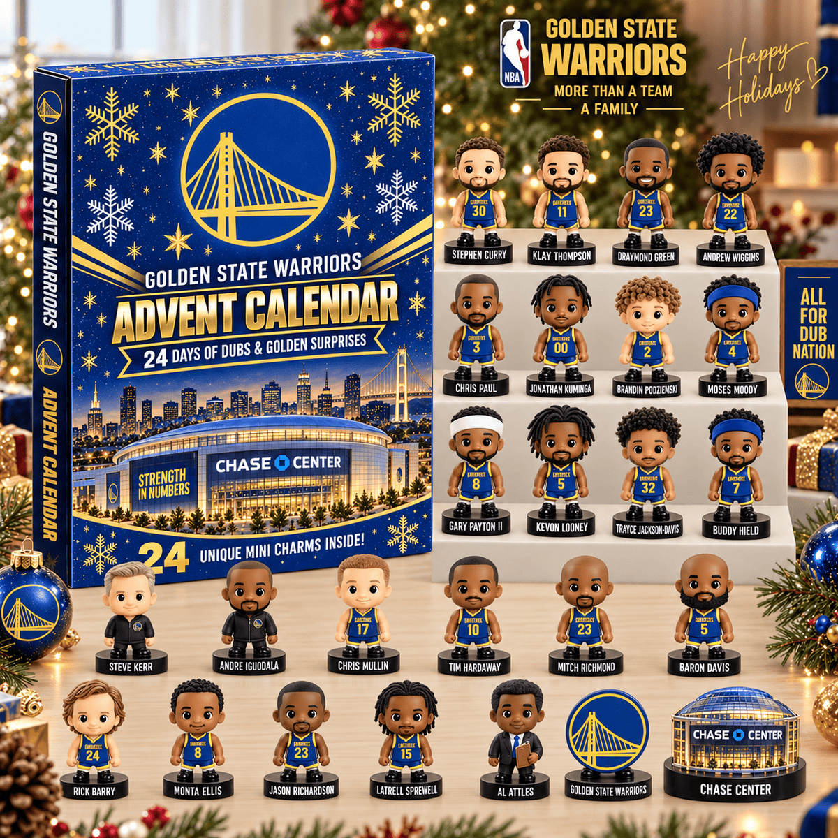 Golden State Warriors NBA 24 Days Of Basketball Advent Calendar Blink Box