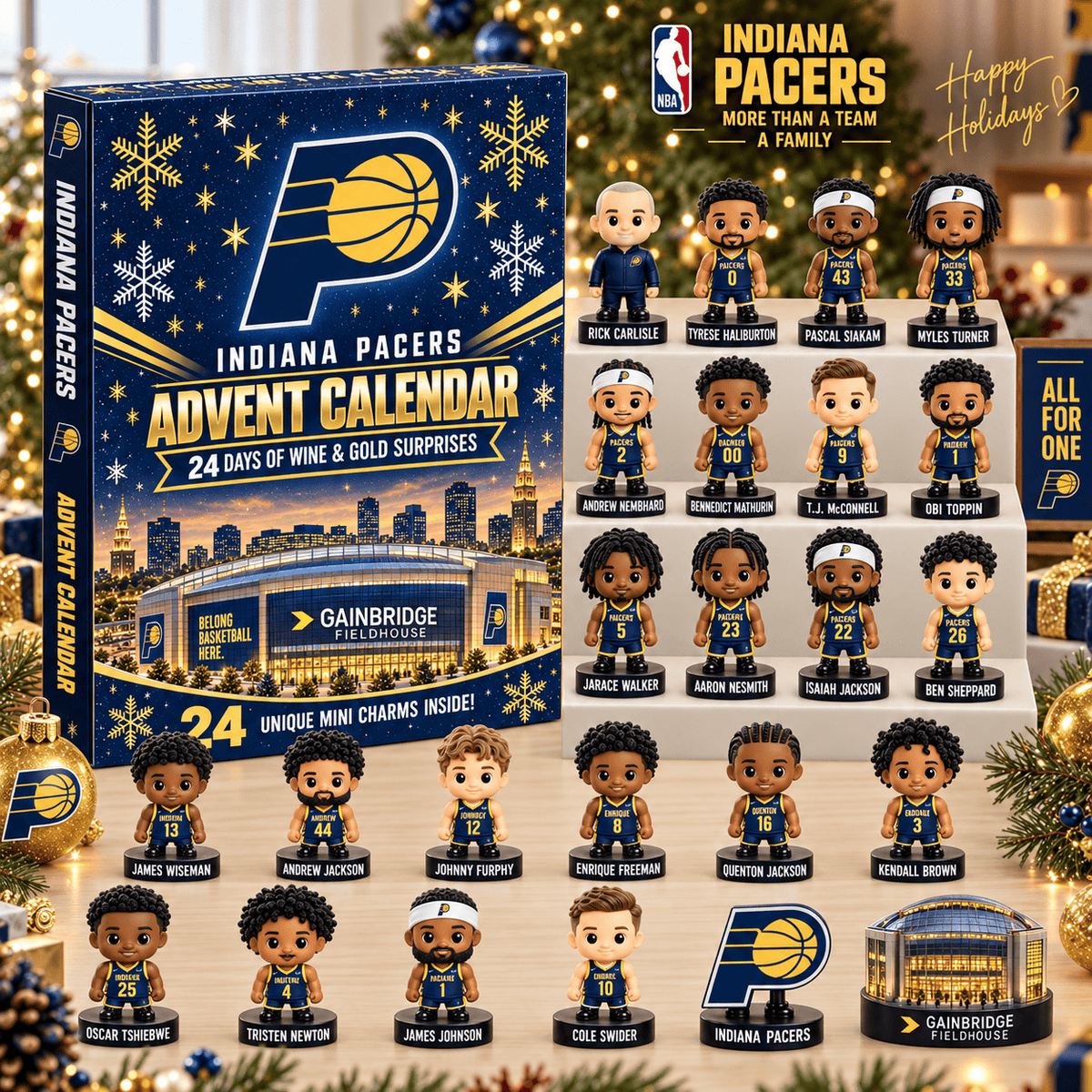 Indiana Pacers NBA 24 Days Of Basketball Advent Calendar Blink Box