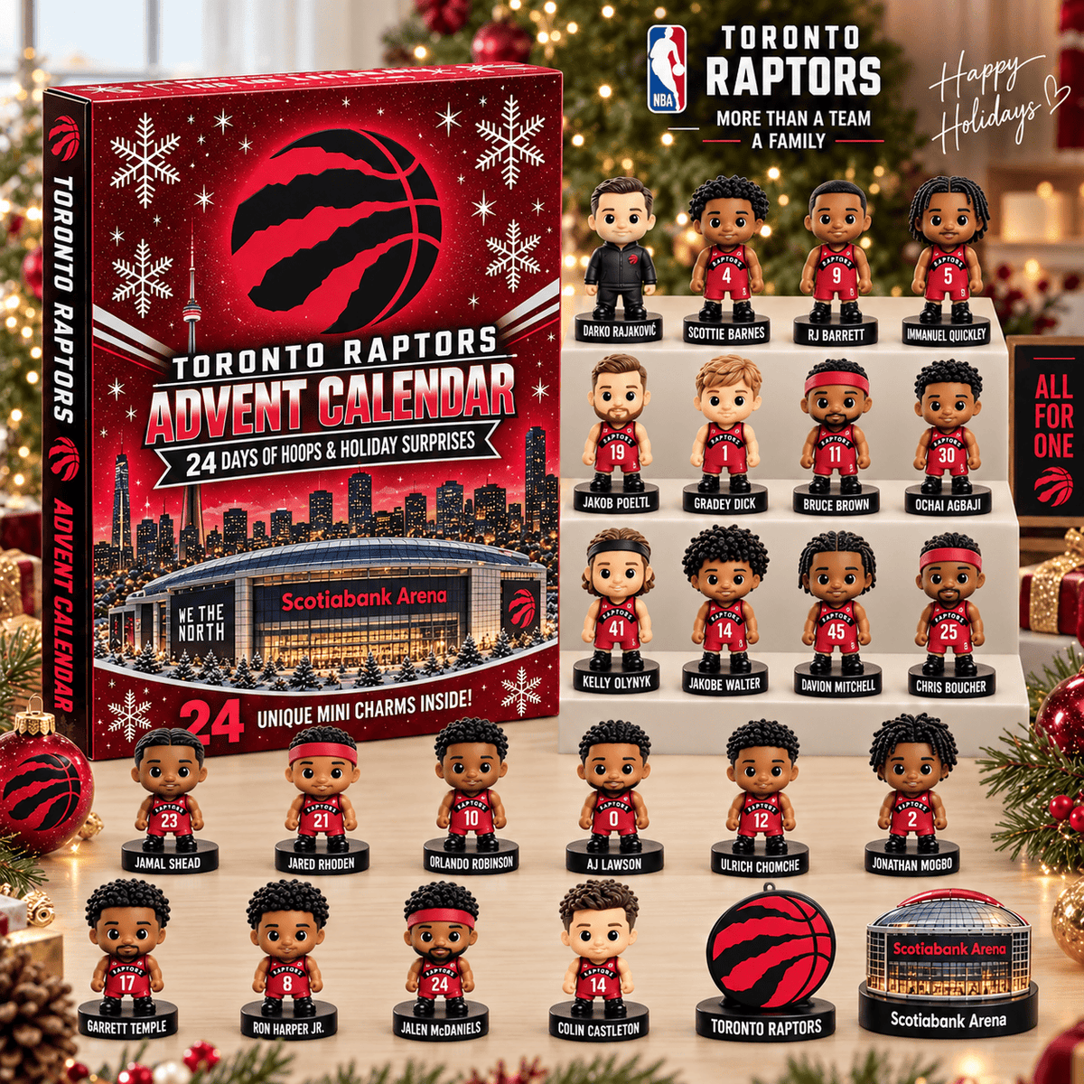 Toronto Raptors NBA 24 Days Of Basketball Advent Calendar Blink Box