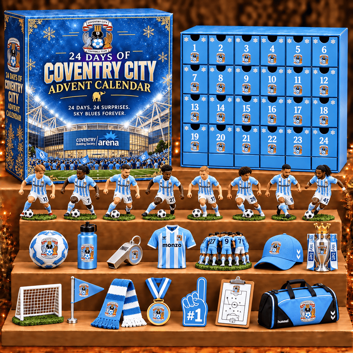 Coventry City Premier League Football Advent Calendar 2026 – 24 Days of Fan Collectibles, Christmas Gift for EPL Fans