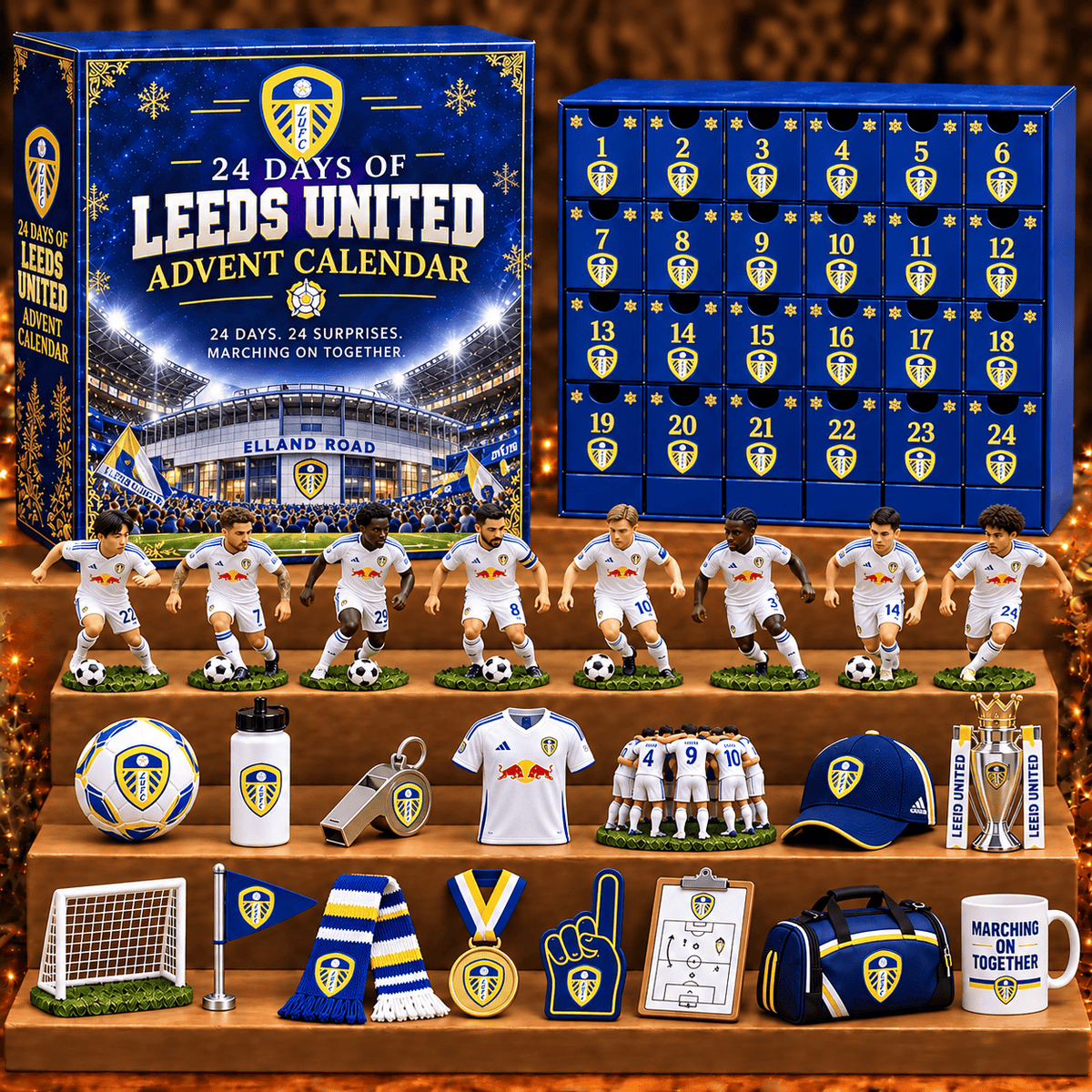 Leeds United Premier League Football Advent Calendar 2026 – 24 Days of Fan Collectibles, Christmas Gift for EPL Fans