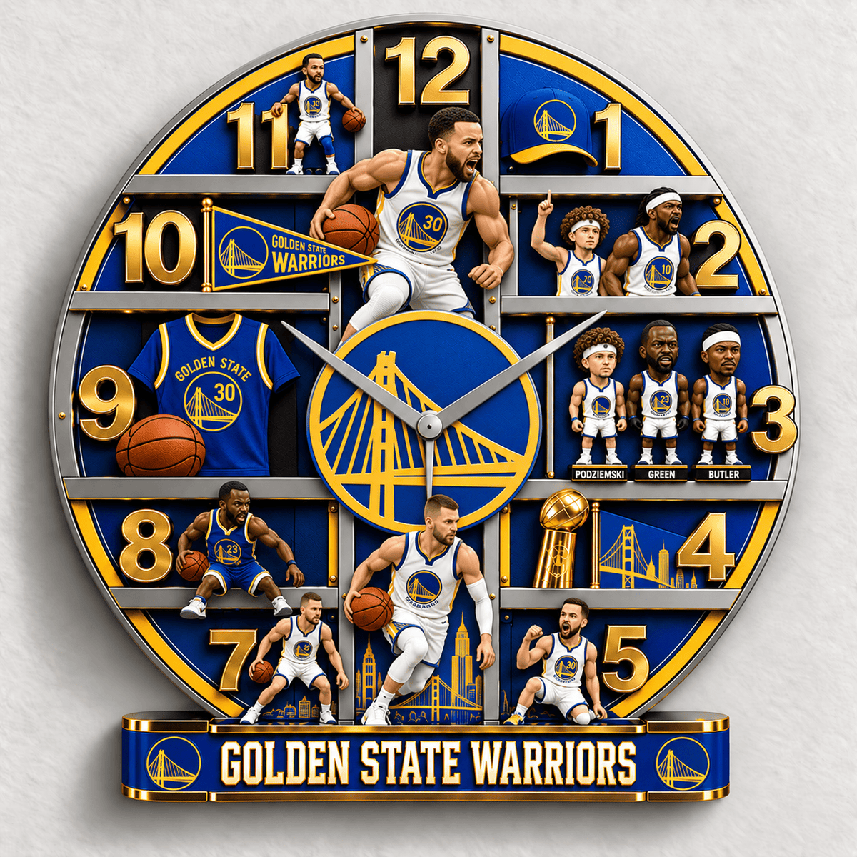 Golden State Warriors NBA New Design Wall Clock Special Gift For Fan Love Home Decor