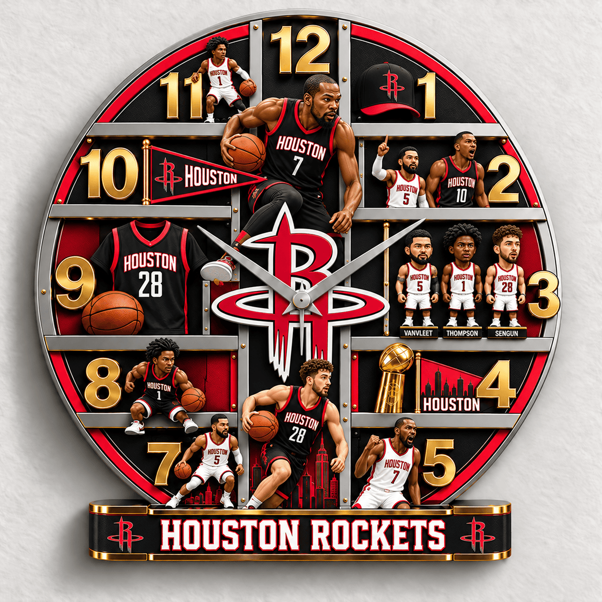 Houston Rockets NBA New Design Wall Clock Special Gift For Fan Love Home Decor