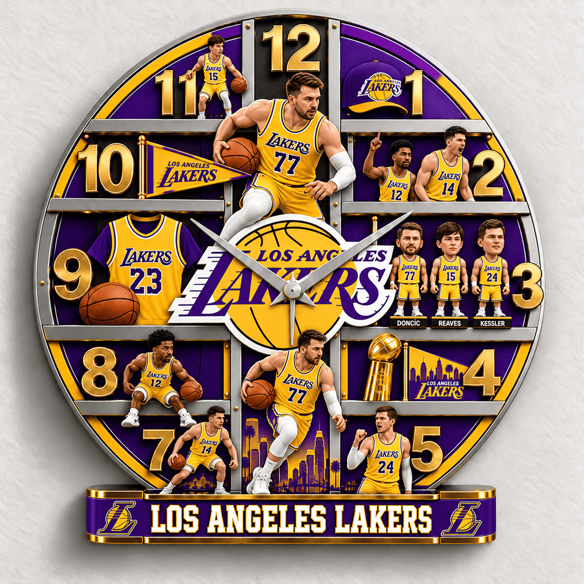 Los Angeles Lakers ⭐ NBA New Design Wall Clock Special Gift For Fan Love Home Decor