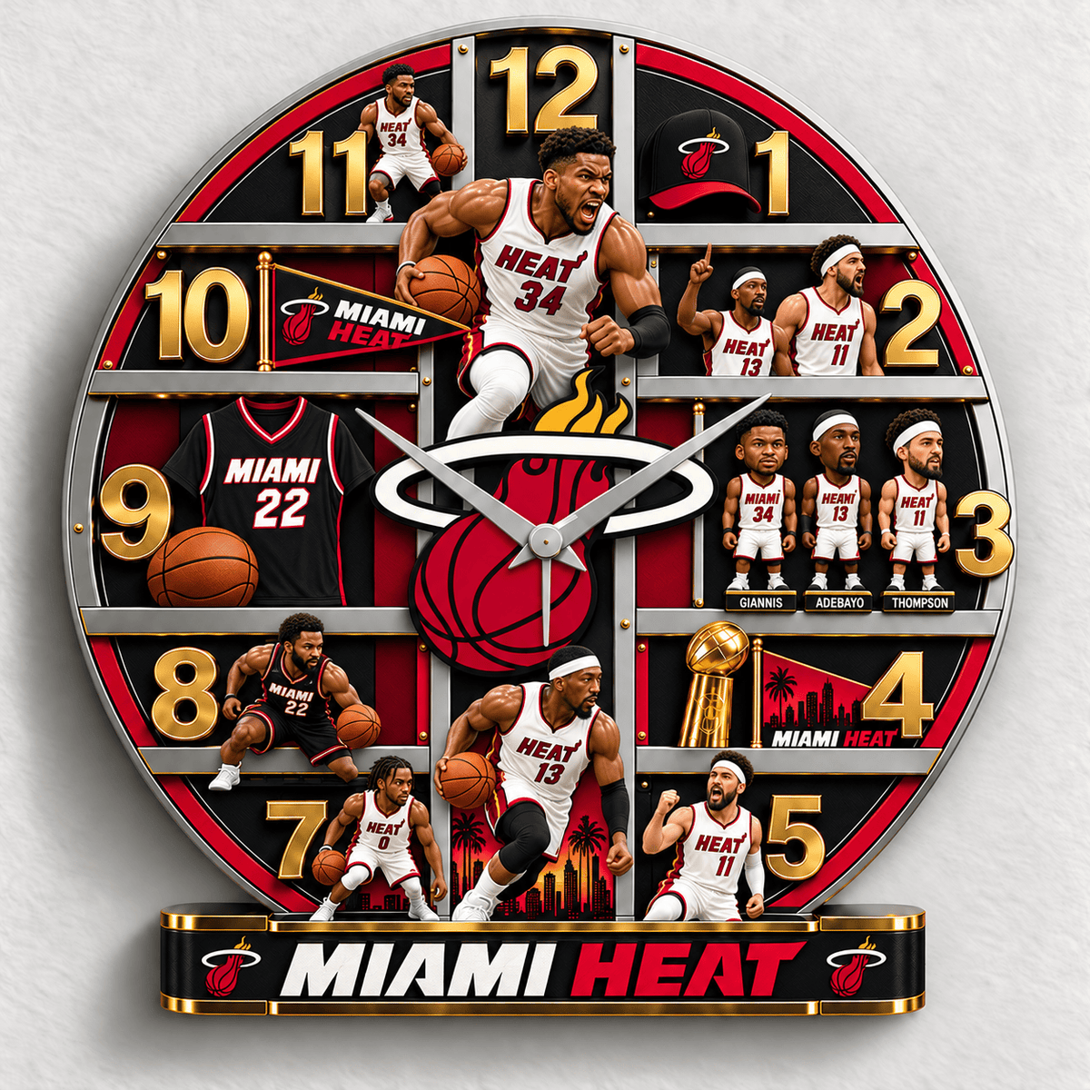 Miami Heat ⭐ NBA New Design Wall Clock Special Gift For Fan Love Home Decor