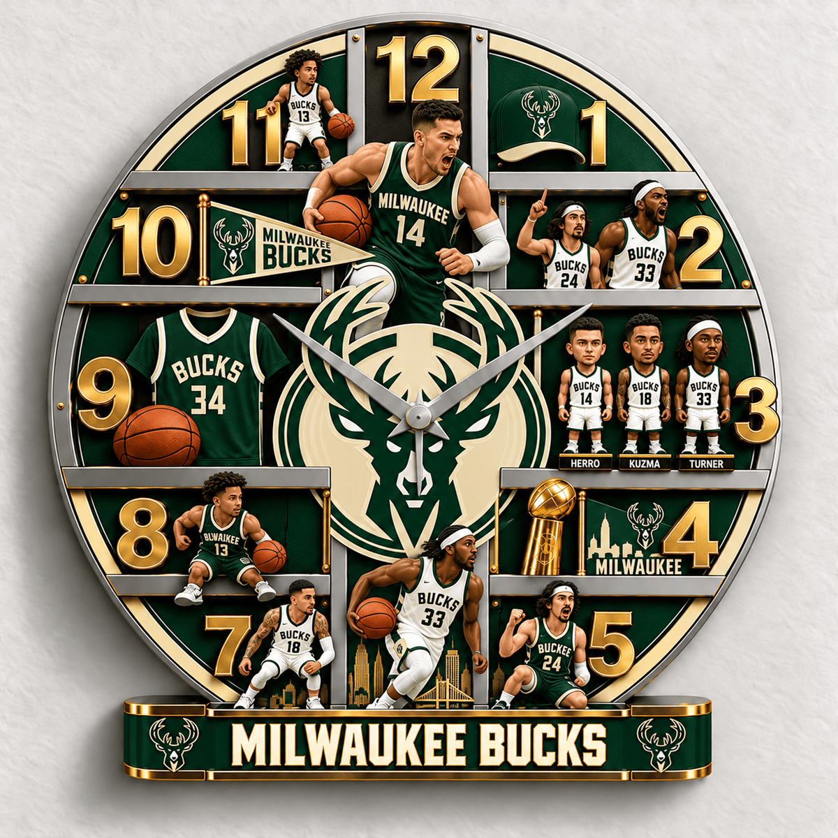 Milwaukee Bucks NBA New Design Wall Clock Special Gift For Fan Love Home Decor