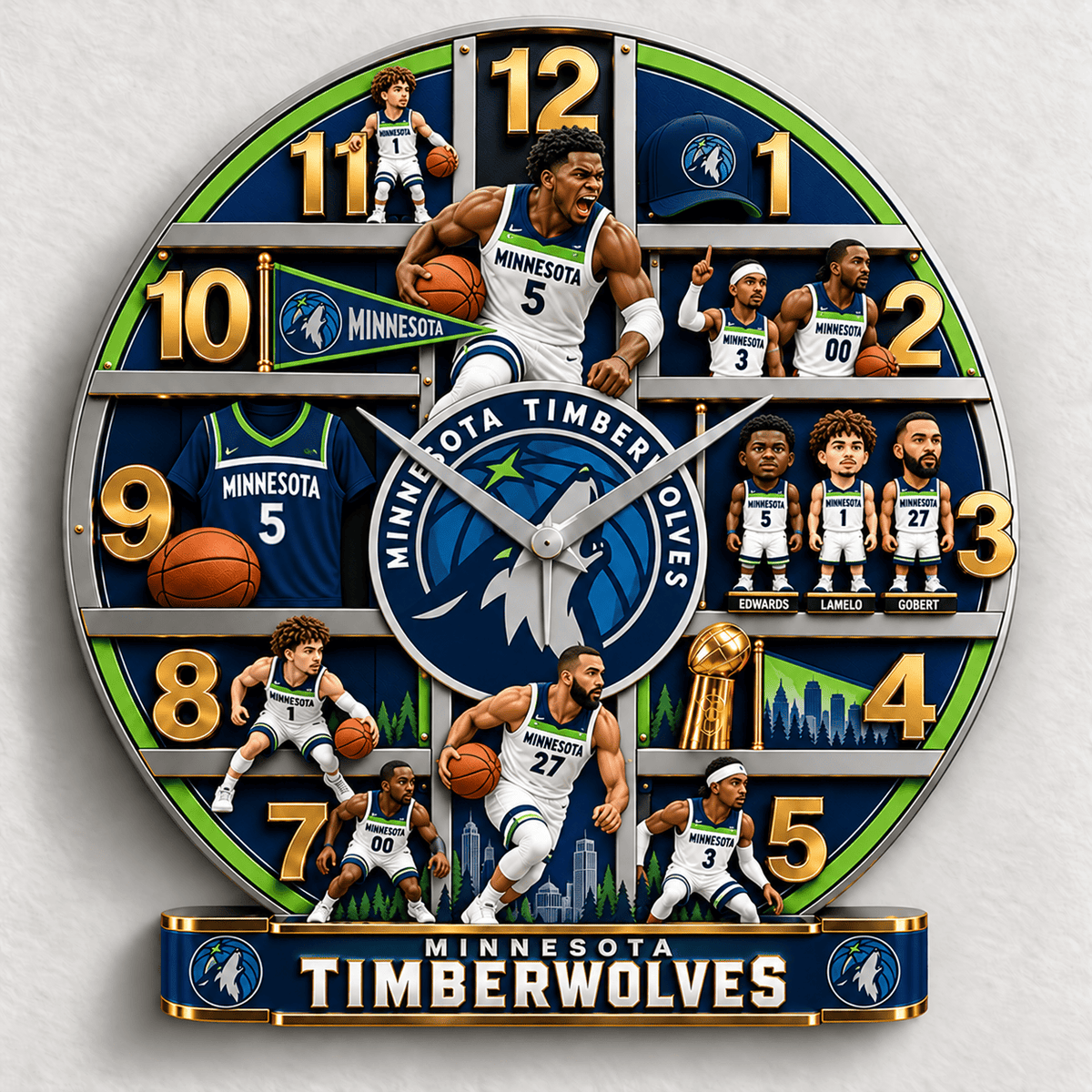 Minnesota Timberwolves NBA New Design Wall Clock Special Gift For Fan Love Home Decor