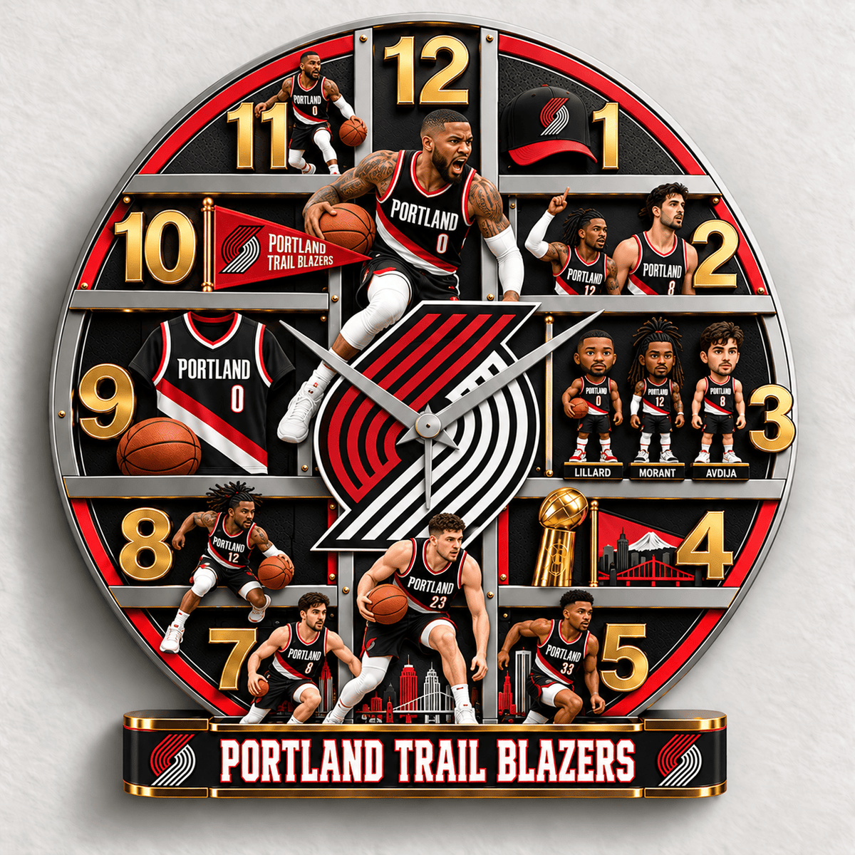 Portland Trail Blazers NBA New Design Wall Clock Special Gift For Fan Love Home Decor