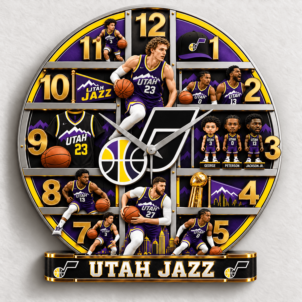 Utah Jazz NBA New Design Wall Clock Special Gift For Fan Love Home Decor