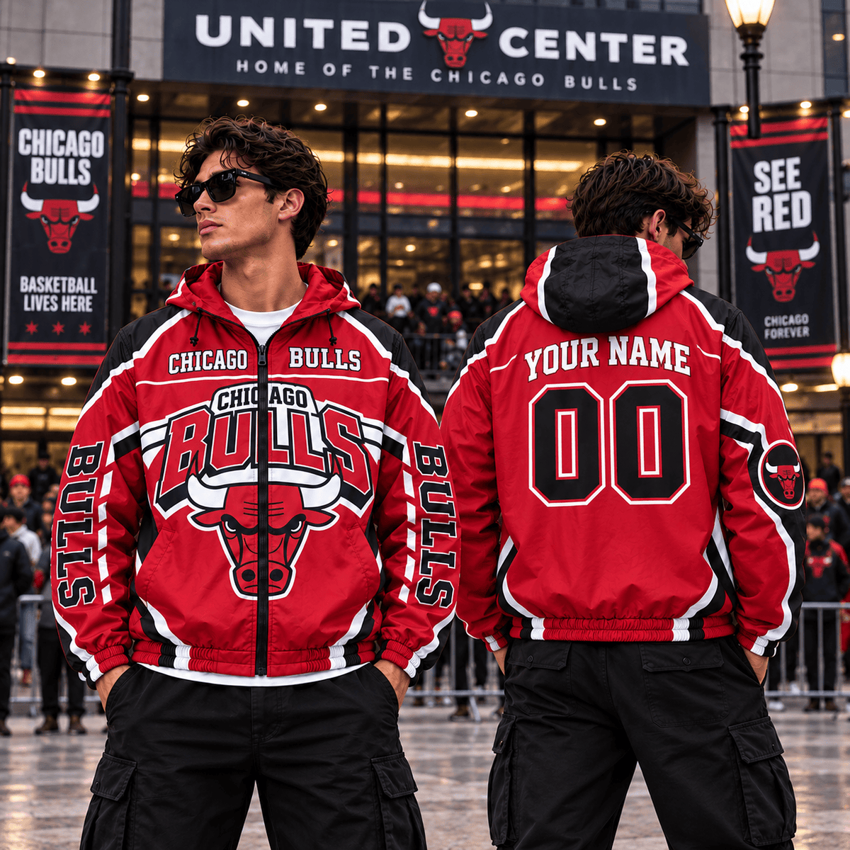 Chicago Bulls NBA Personalized Outdoor Windbreaker Jacket Gift For Fan