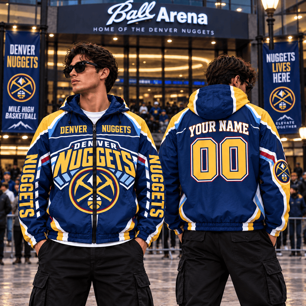 Denver Nuggets NBA Personalized Outdoor Windbreaker Jacket Gift For Fan