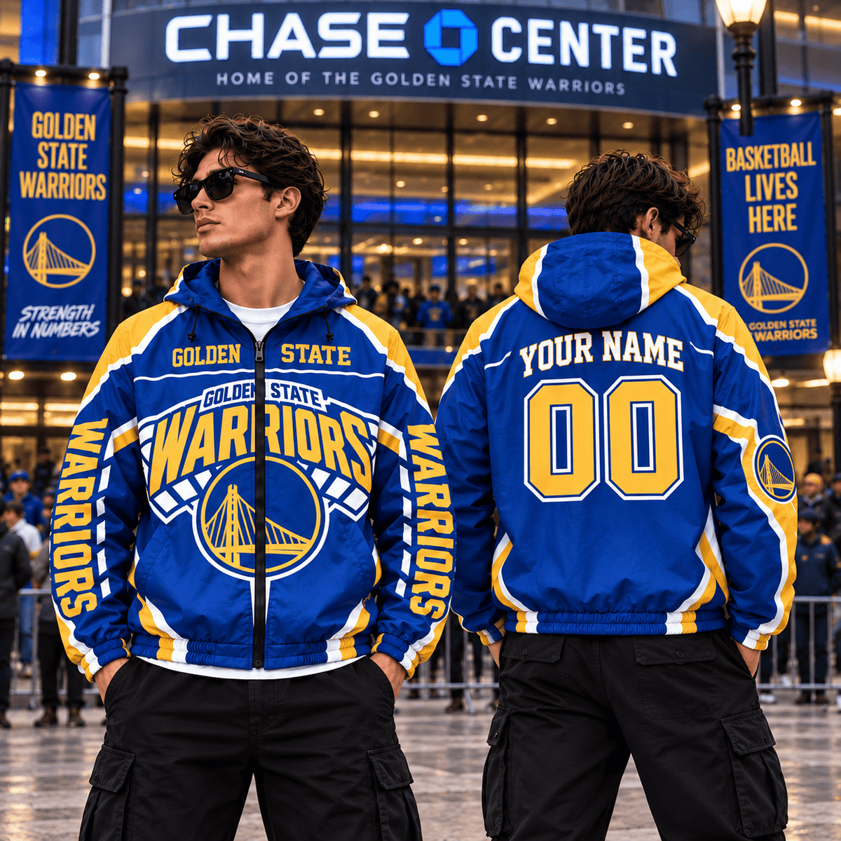 Golden State Warriors NBA Personalized Outdoor Windbreaker Jacket Gift For Fan
