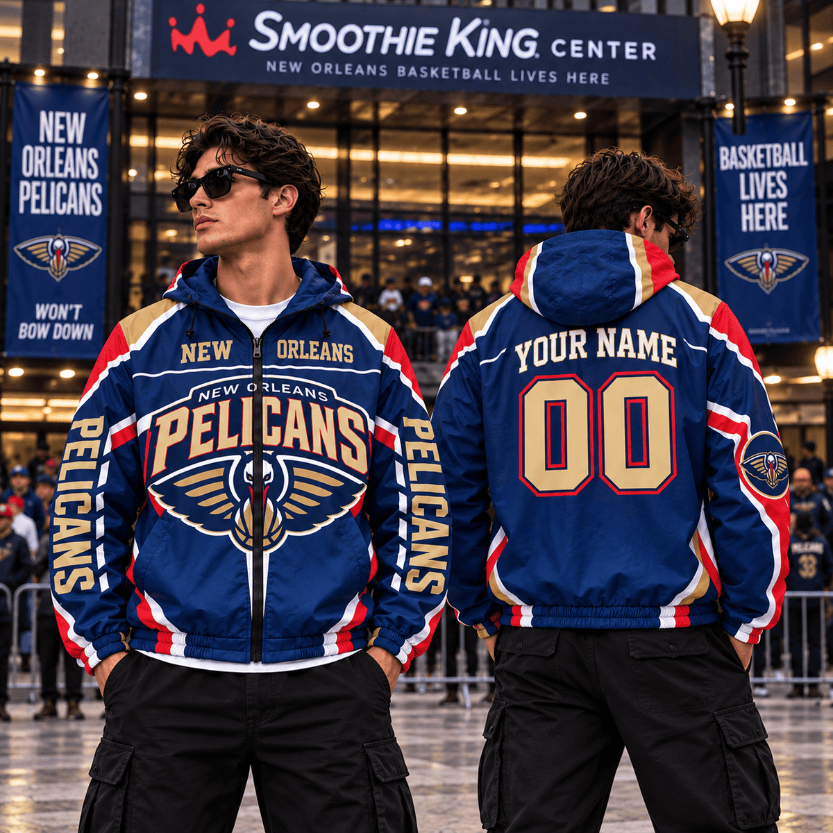 New Orleans Pelicans NBA Personalized Outdoor Windbreaker Jacket Gift For Fan