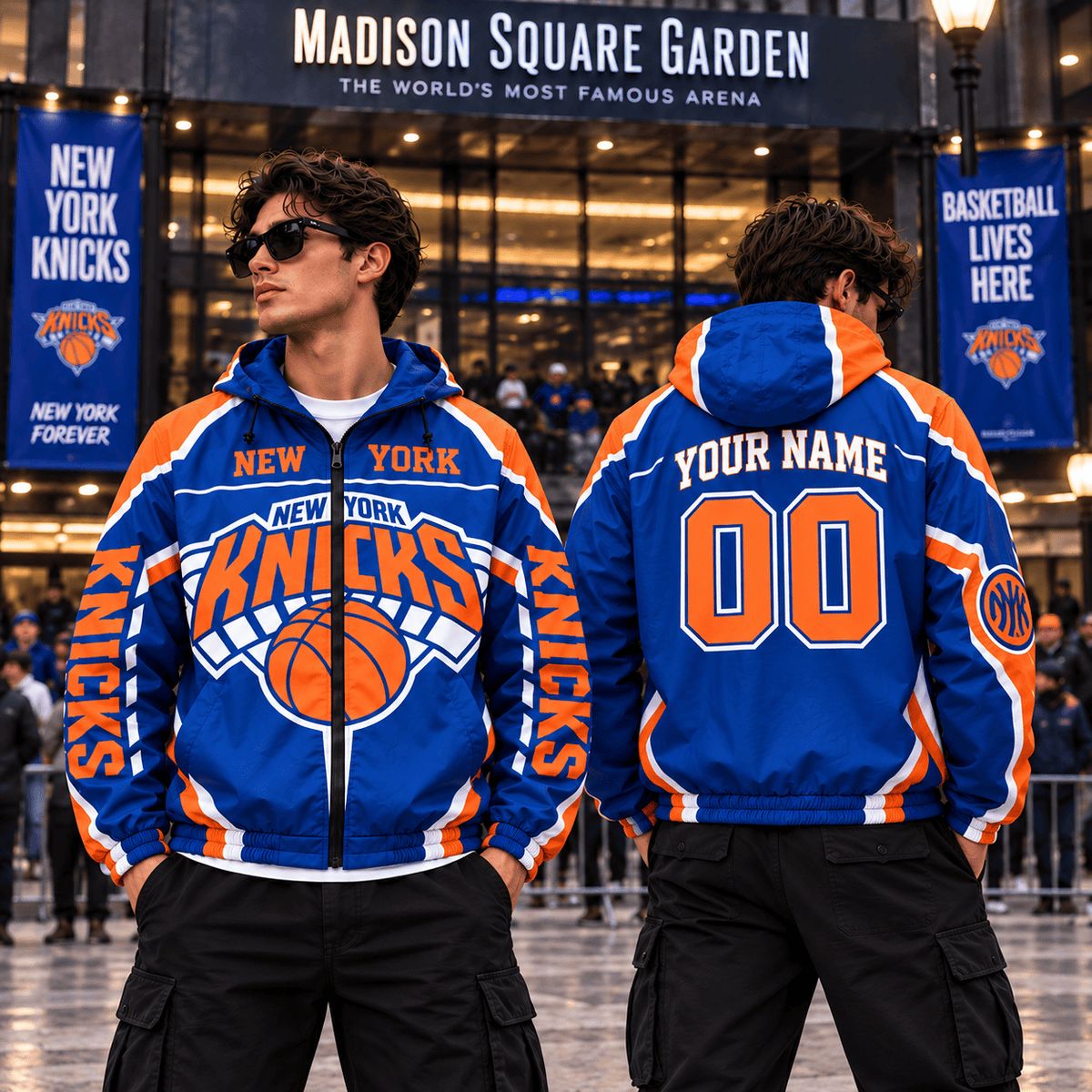 New York Knicks ⭐ NBA Personalized Outdoor Windbreaker Jacket Gift For Fan