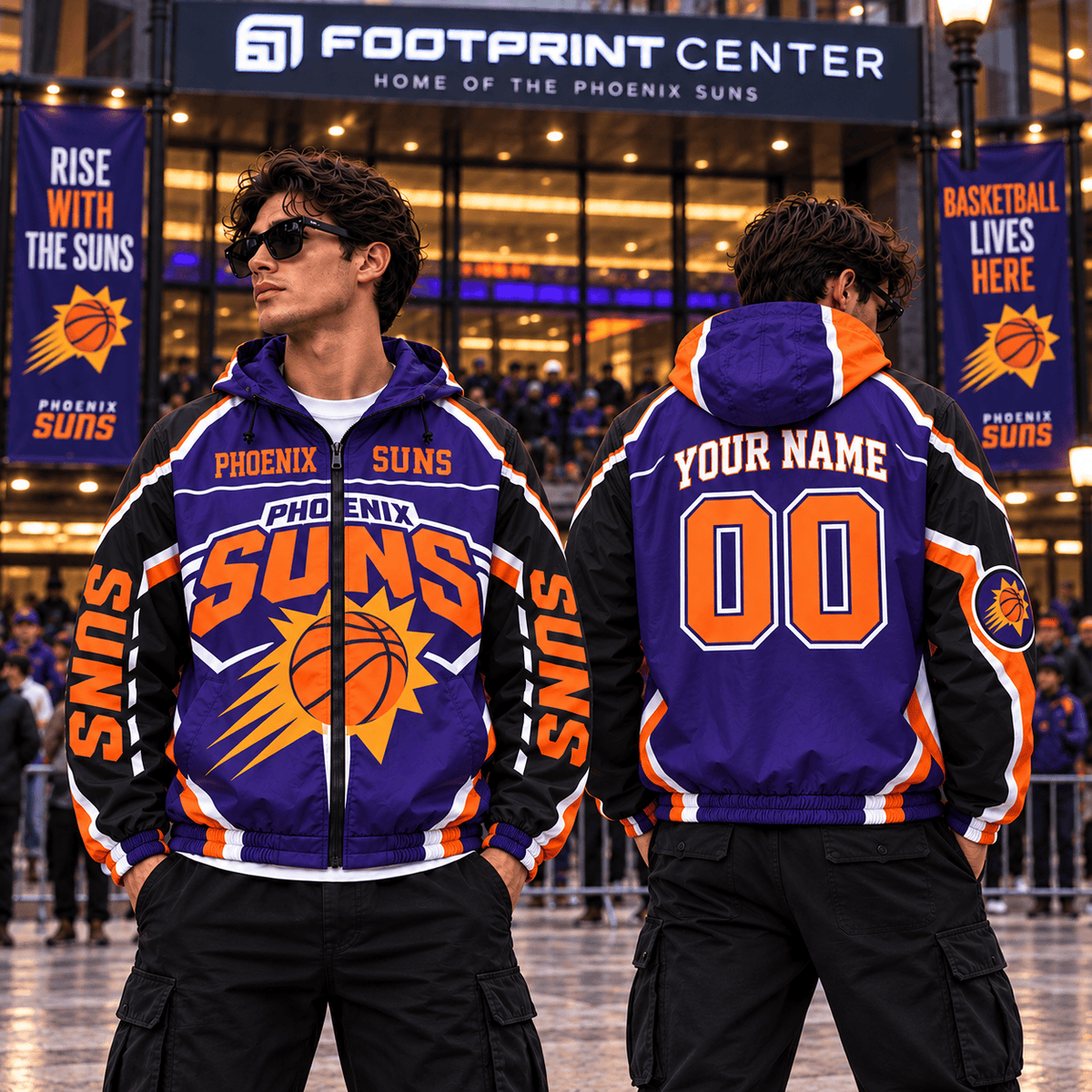 Phoenix Suns NBA Personalized Outdoor Windbreaker Jacket Gift For Fan