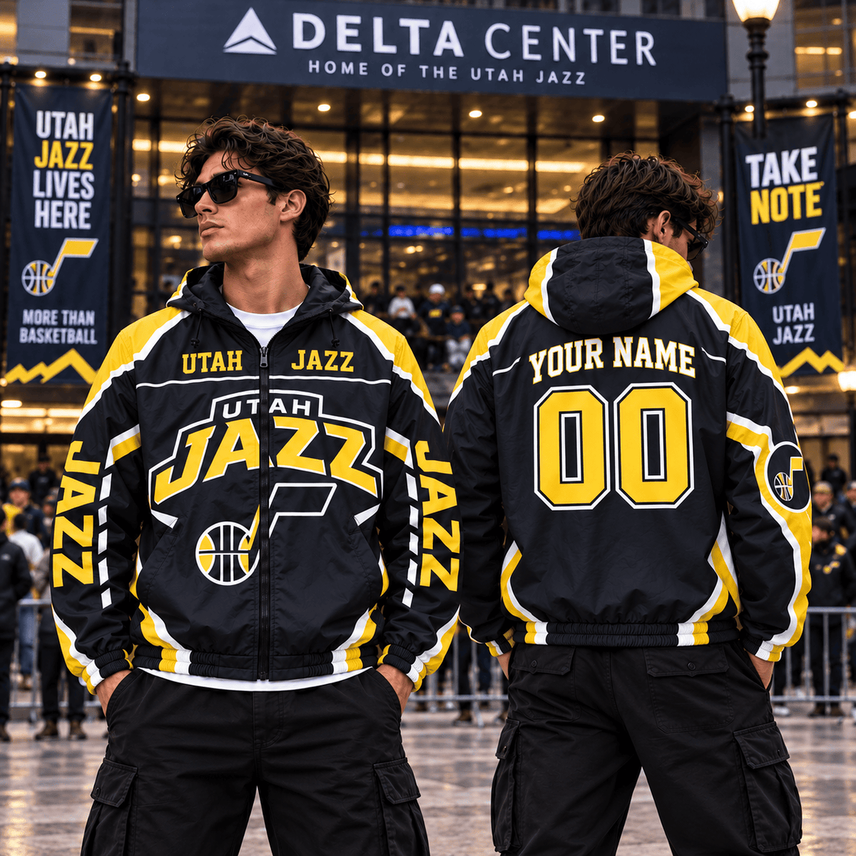Utah Jazz NBA Personalized Outdoor Windbreaker Jacket Gift For Fan