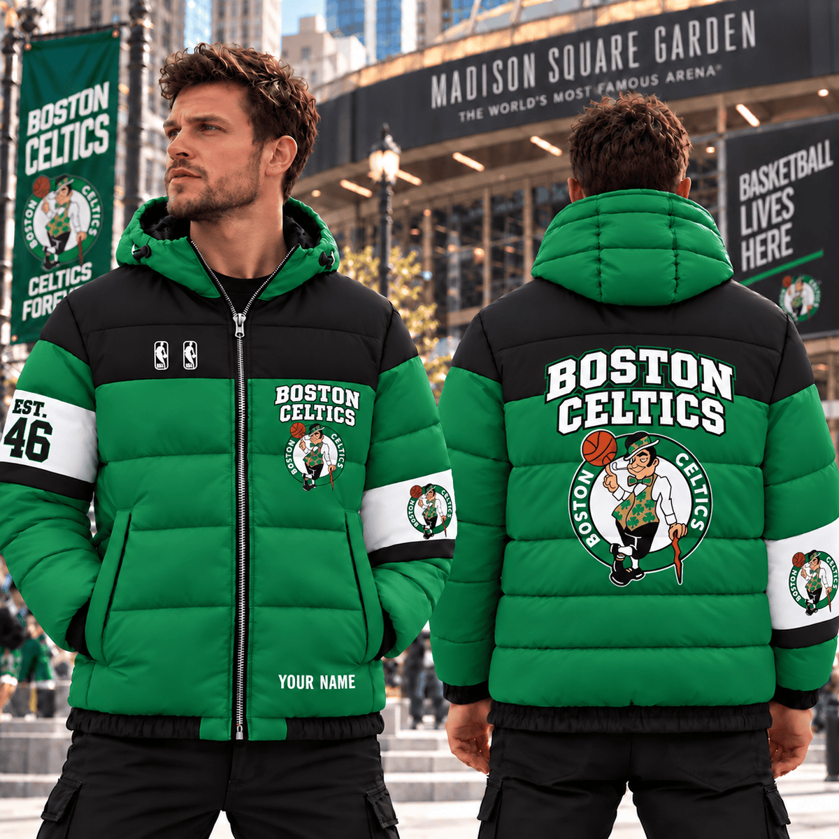 Boston Celtics NBA Down Jacket Custom Name Gifts For Fan - Limited Edition