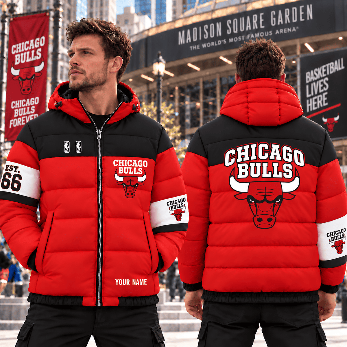 Chicago Bulls NBA Down Jacket Custom Name Gifts For Fan - Limited Edition