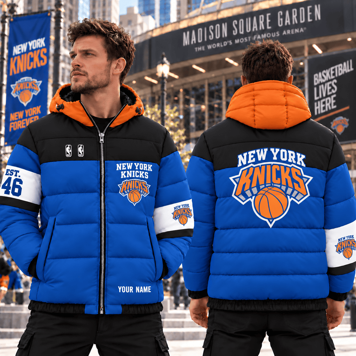 New York Knicks ⭐ NBA Down Jacket Custom Name Gifts For Fan - Limited Edition