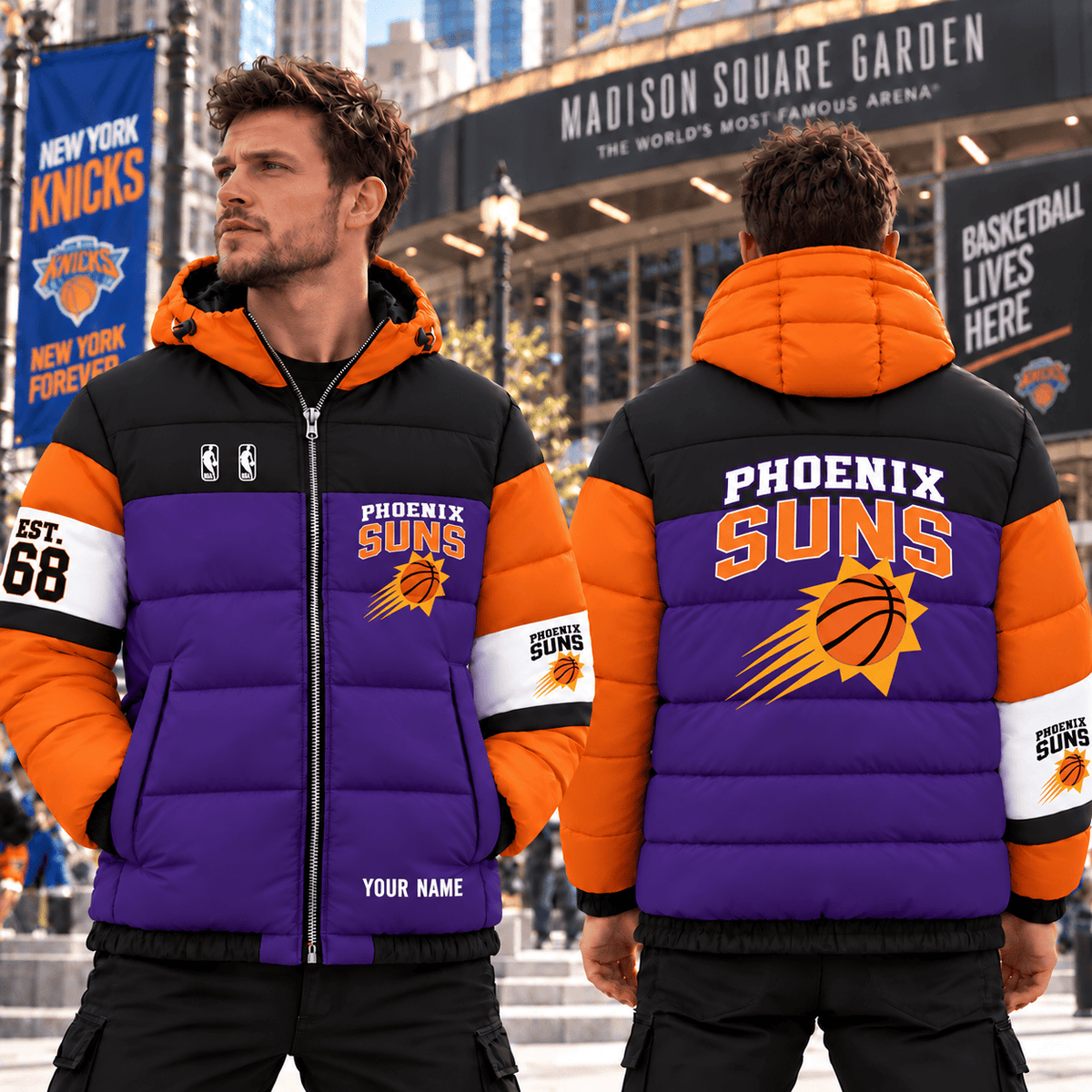 Phoenix Suns NBA Down Jacket Custom Name Gifts For Fan - Limited Edition