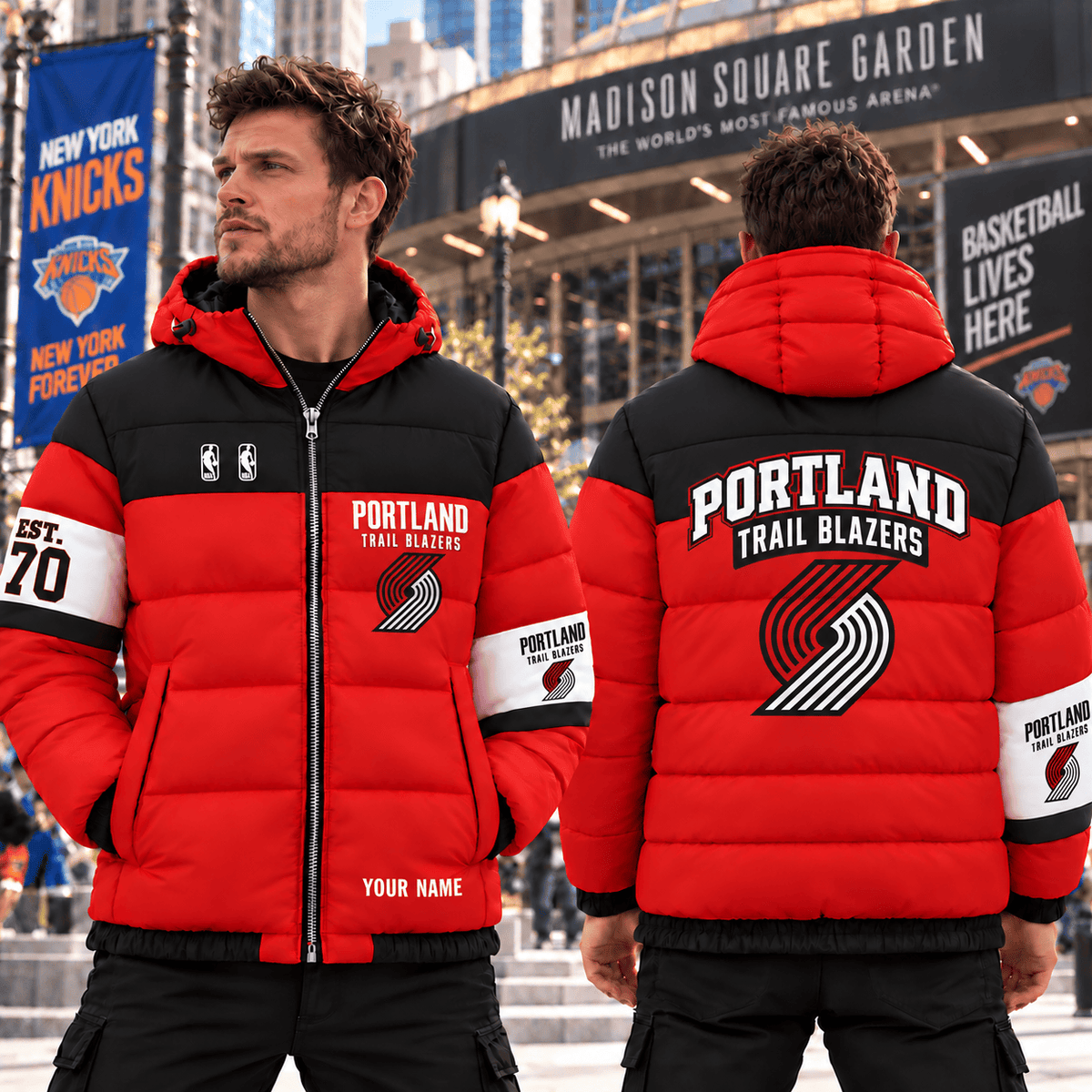 Portland Trail Blazers NBA Down Jacket Custom Name Gifts For Fan - Limited Edition