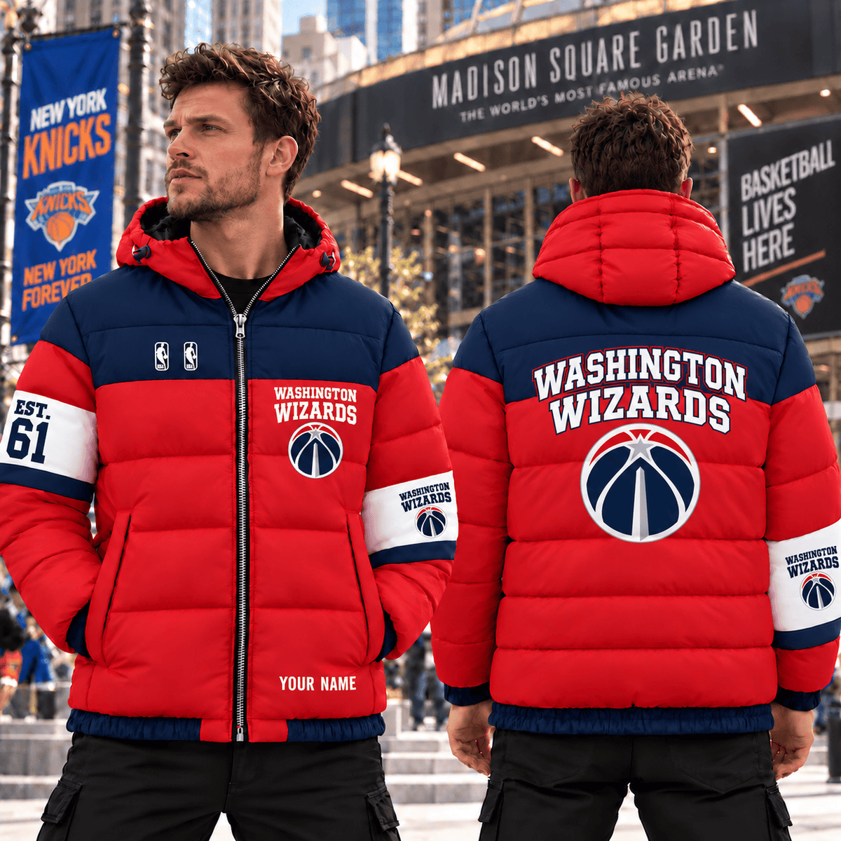 Washington Wizards NBA Down Jacket Custom Name Gifts For Fan - Limited Edition