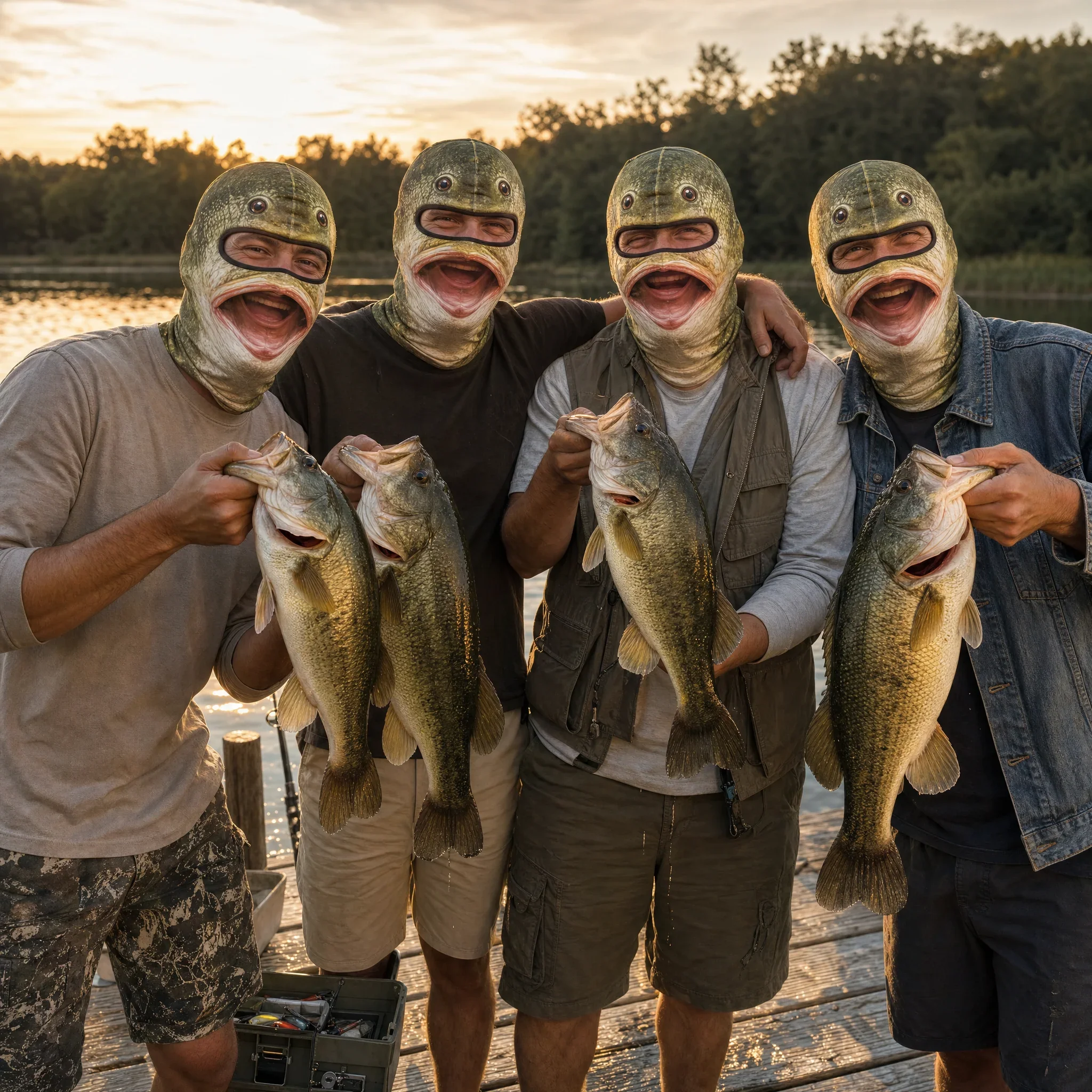 Funny Costume Headwear Gift For Fishing Lovers - Personalized Balaclava Face Mask