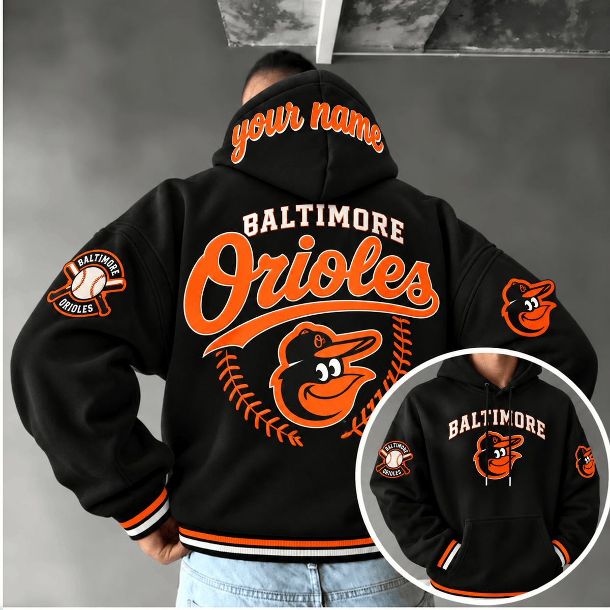 Baltimore Orioles Personalized MLB Team Hoodie