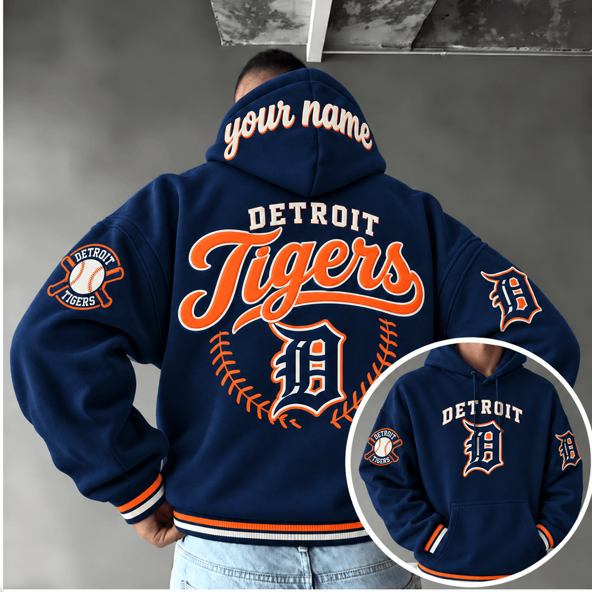 Detroit Tigers Personalized MLB Team Hoodie