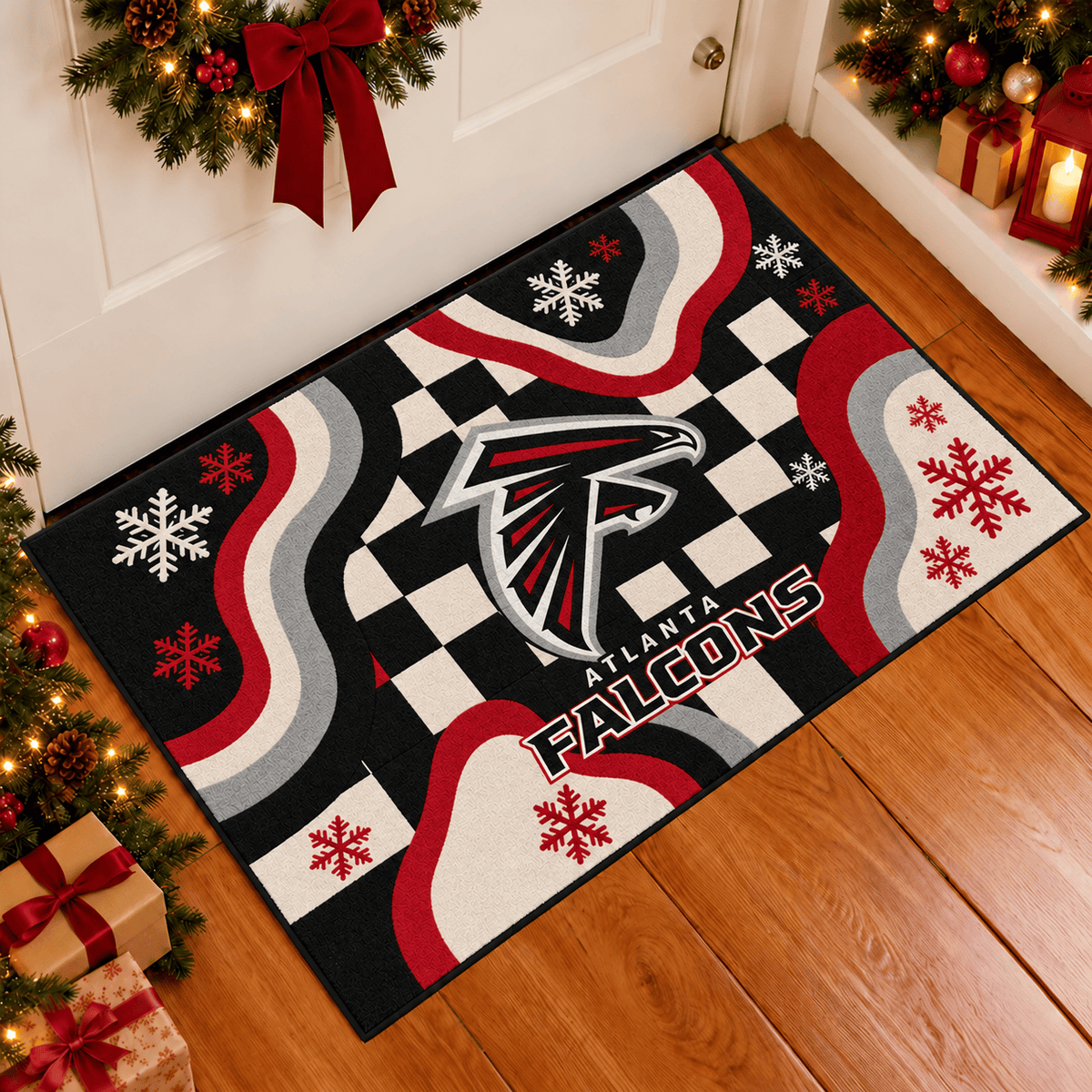 Atlanta Falcons NFL Christmas Doormat