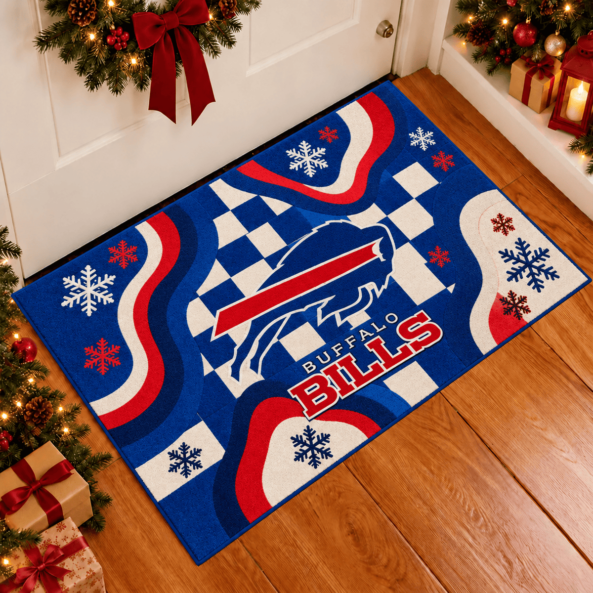Buffalo Bills NFL Christmas Doormat