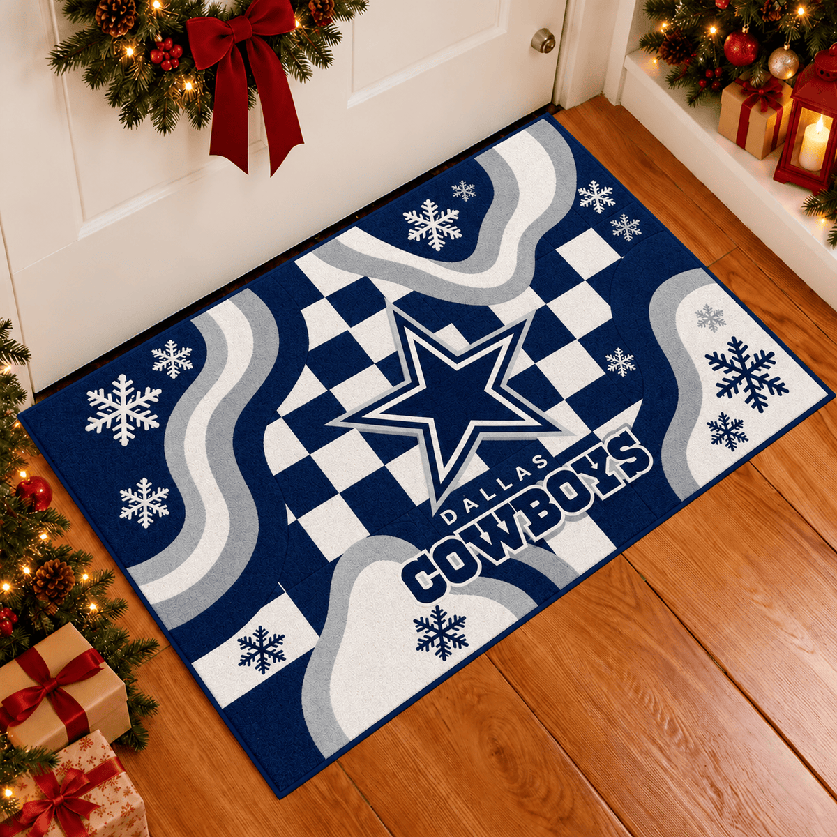 Dallas Cowboys NFL Christmas Doormat