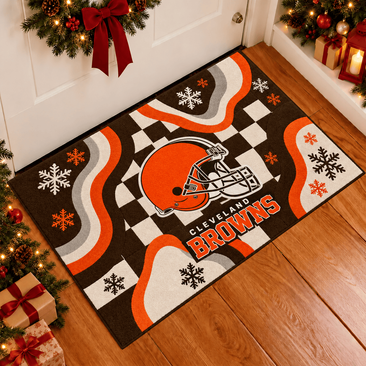 Cleveland Browns NFL Christmas Doormat