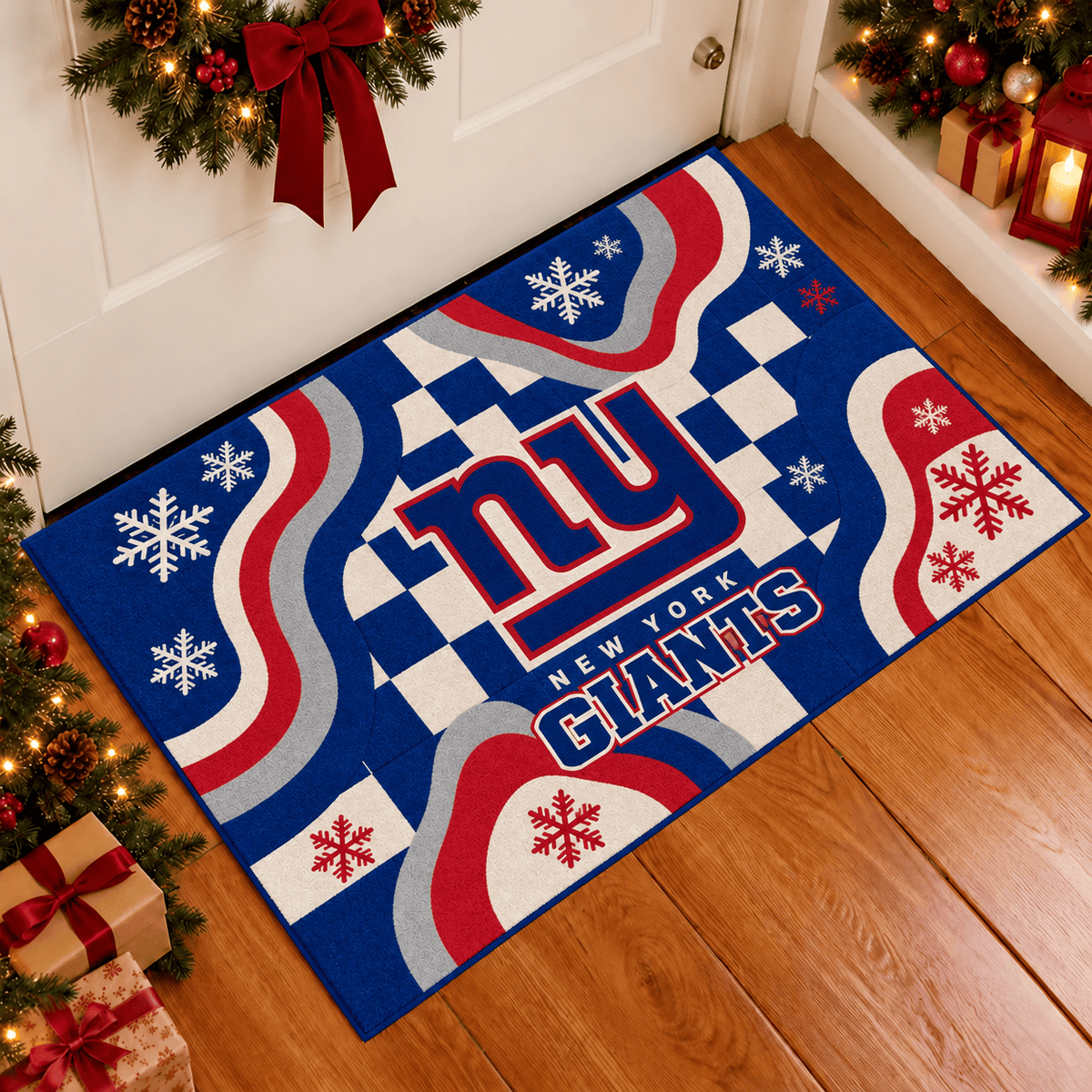 New York Giants NFL Christmas Doormat
