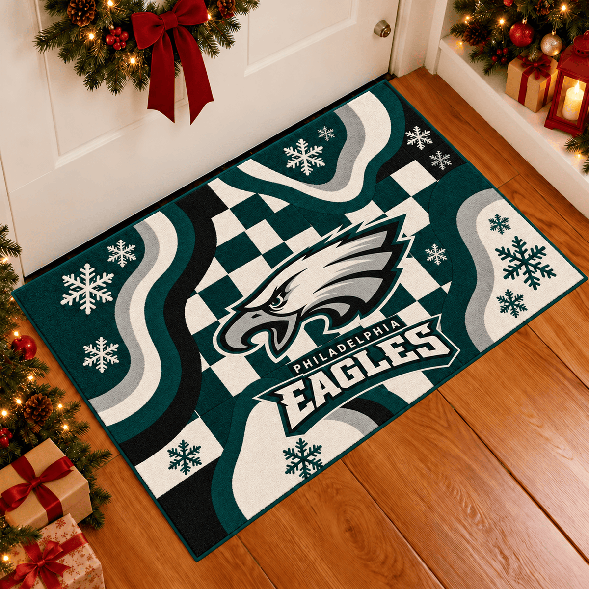 Philadelphia Eagles NFL Christmas Doormat
