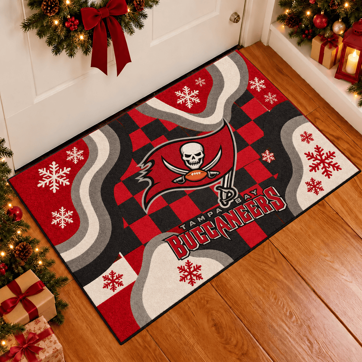 Tampa Bay Buccaneers NFL Christmas Doormat