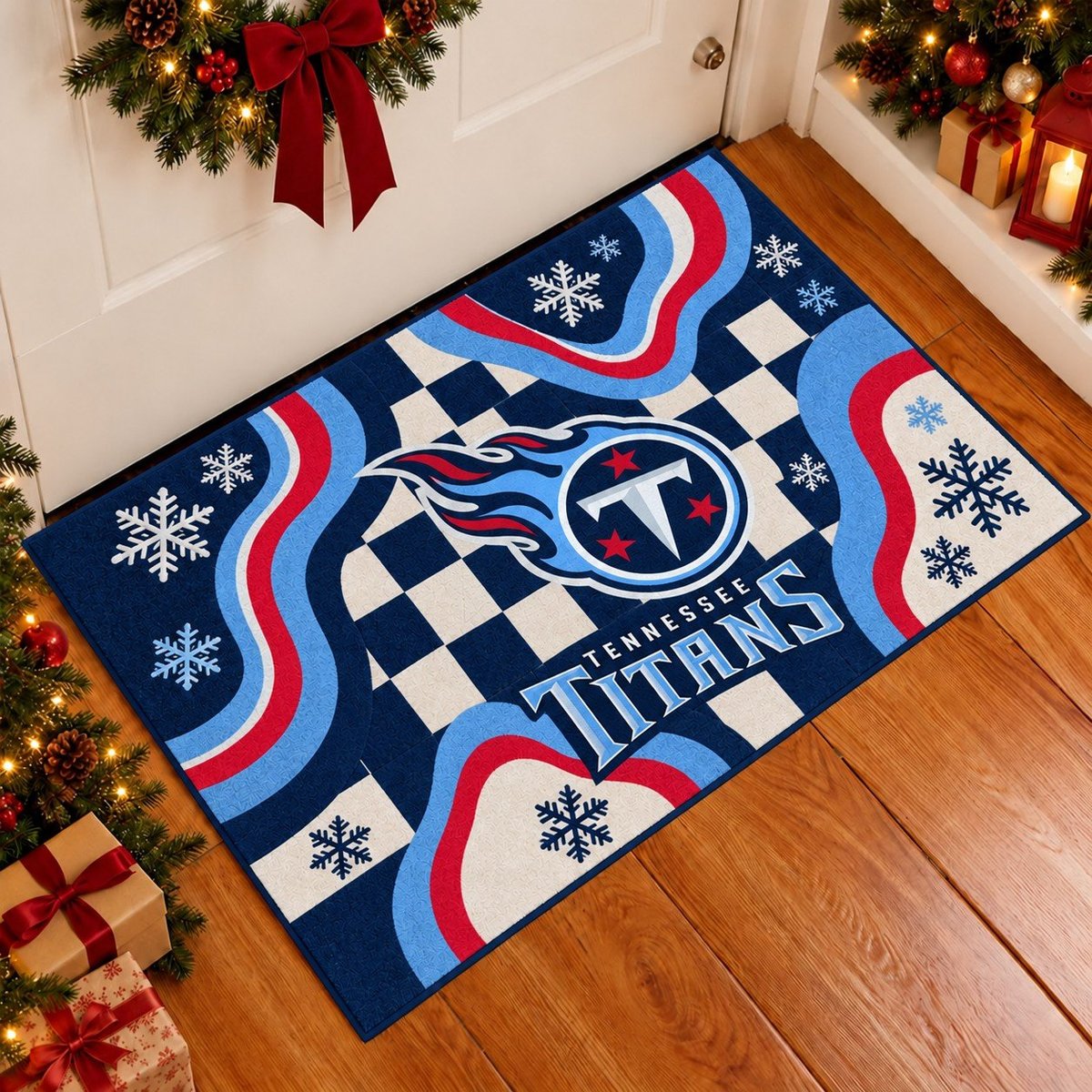 Tennessee Titans NFL Christmas Doormat
