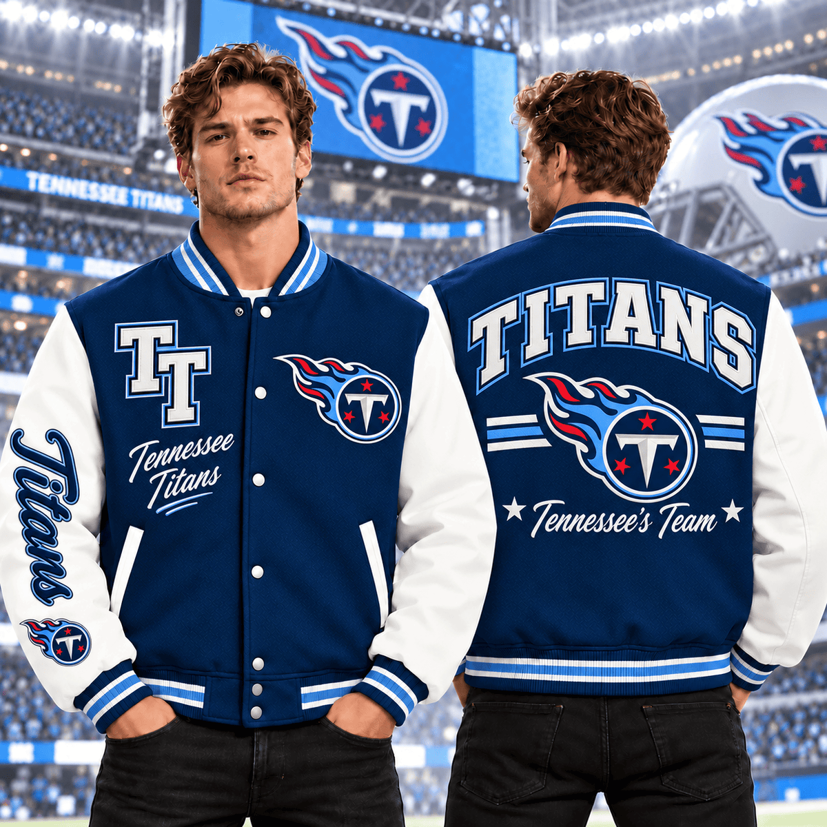 Tennessee Titans | Premium NFL Classic Varsity Baseball Jacket For Football Fans