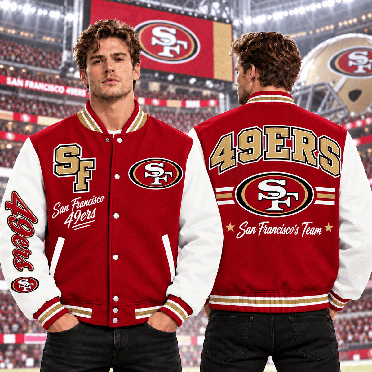 San Francisco 49ers | Premium NFL Classic Varsity Baseball Jacket For Football Fans