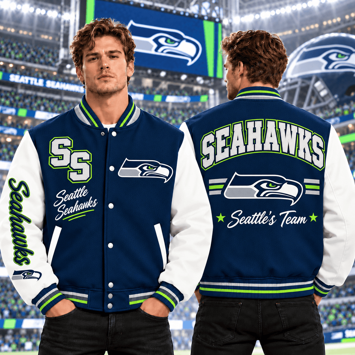 Seattle Seahawks | Premium NFL Classic Varsity Baseball Jacket For Football Fans