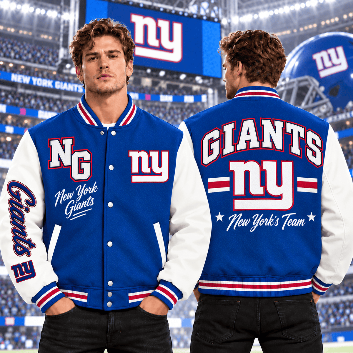 New York Giants | Premium NFL Classic Varsity Baseball Jacket For Football Fans