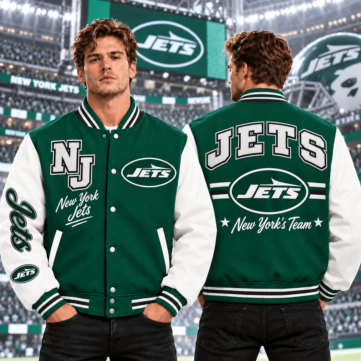 New York Jets | Premium NFL Classic Varsity Baseball Jacket For Football Fans