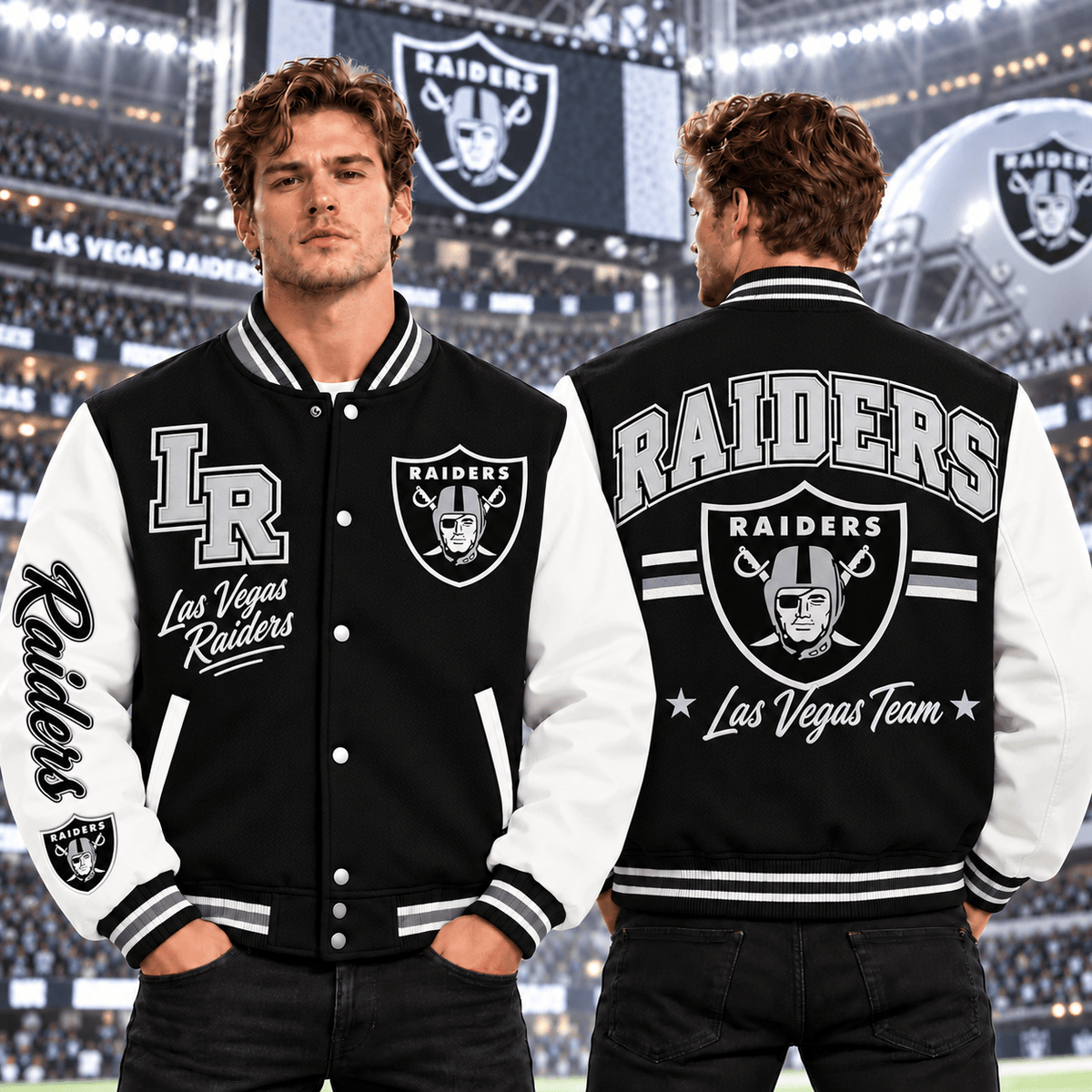 Las Vegas Raiders | Premium NFL Classic Varsity Baseball Jacket For Football Fans
