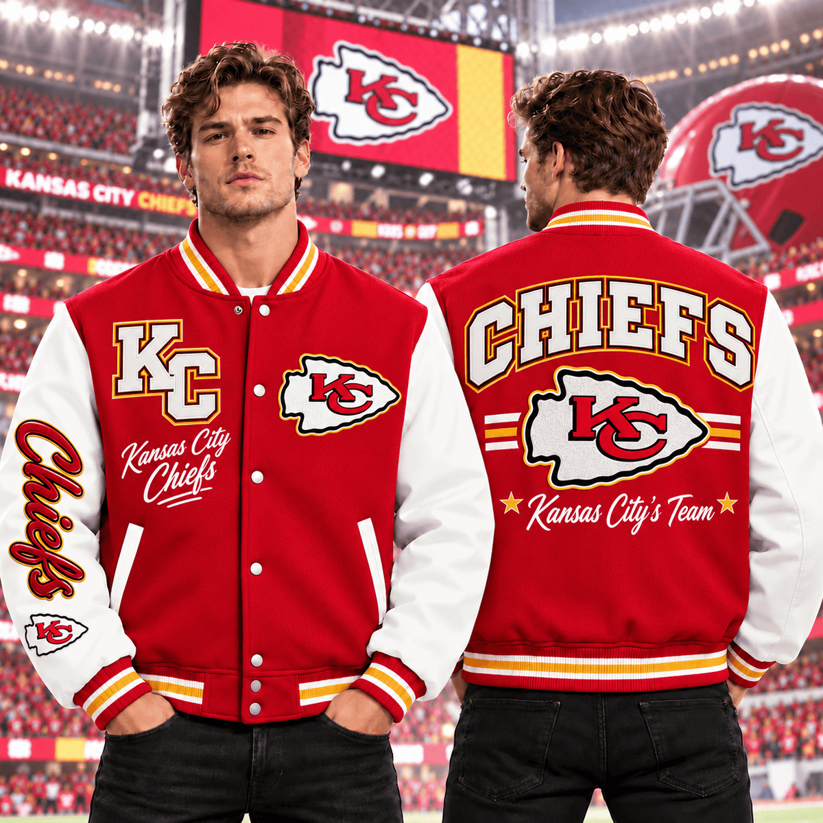 Kansas City Chiefs | Premium NFL Classic Varsity Baseball Jacket For Football Fans