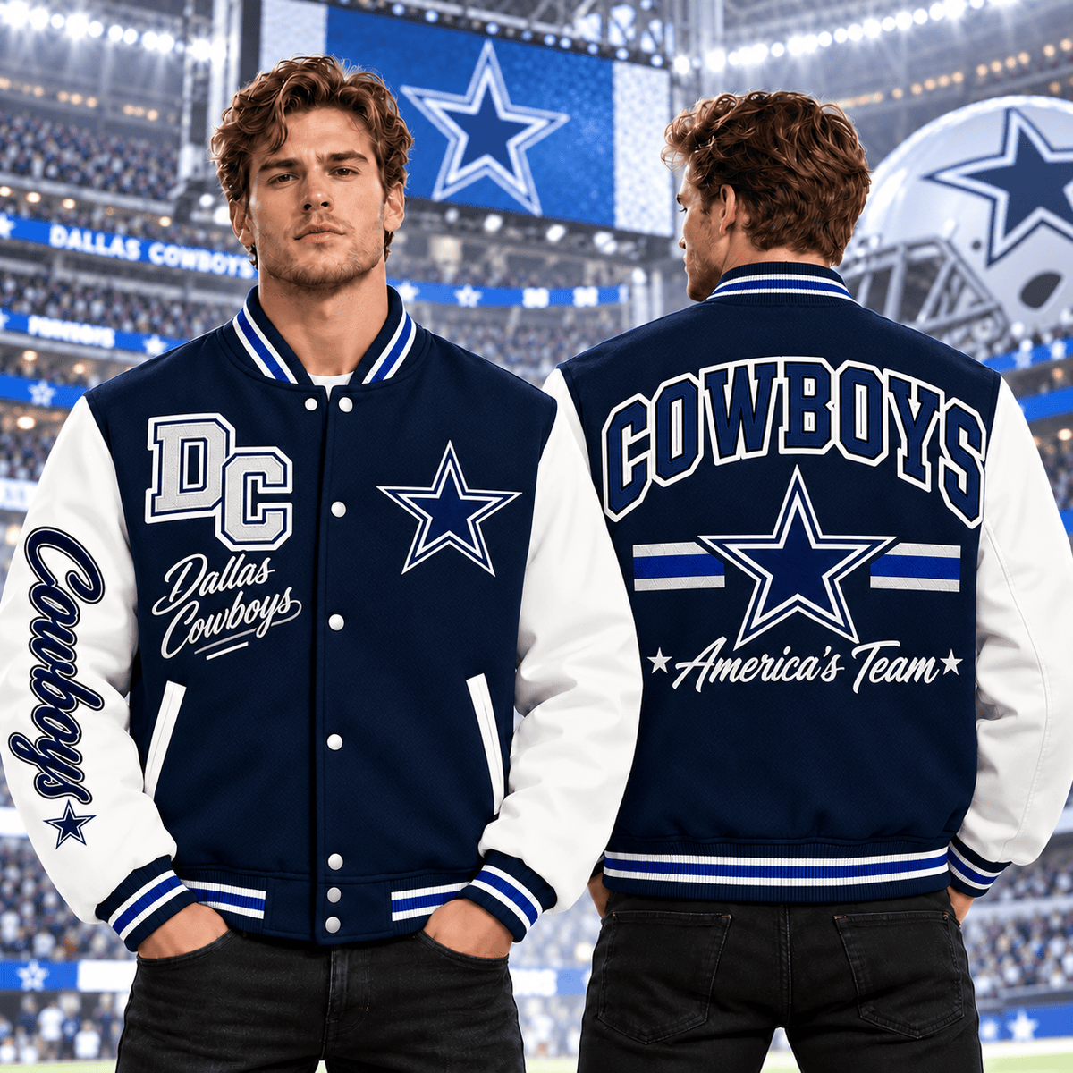 Dallas Cowboys | Premium NFL Classic Varsity Baseball Jacket For Football Fans