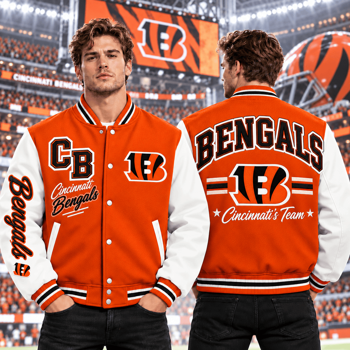 Cincinnati Bengals | Premium NFL Classic Varsity Baseball Jacket For Football Fans