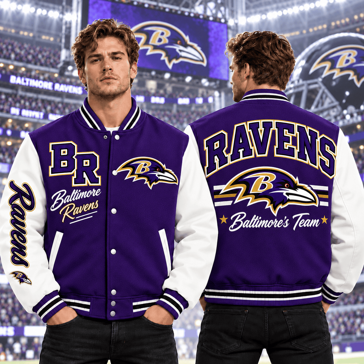 Baltimore Ravens | Premium NFL Classic Varsity Baseball Jacket For Football Fans